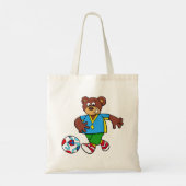 Voetbal Beer Spelen Football in Sport Outfit Tote Bag (Achterkant)
