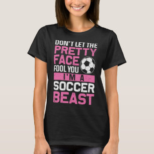 Voetbal Beest T-shirt Vrouwen Tiener Meisje Voetba