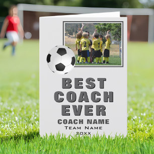 Voetbal Beste Coach Ooit Teamfoto Bedankkaart
