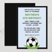 voetbal Birthday Party Invitations Kaart (Voorkant / Achterkant)