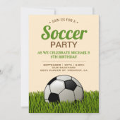 Voetbal: Birthday Party Kaart (Voorkant)