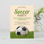 Voetbal: Birthday Party Kaart (Staand voorkant)