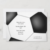 voetbal blaast kinder sterren op verjaardag aankondiging (Achterkant)