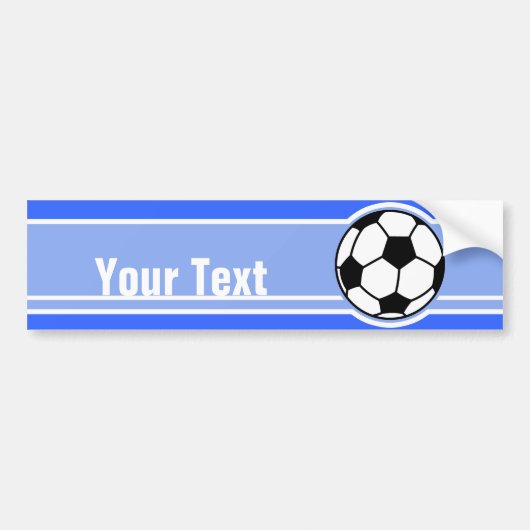 Voetbal; Blauw Bumpersticker (Voorkant)