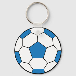 Voetbal Blue Sleutelhanger