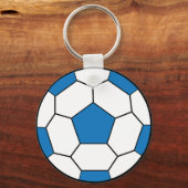 Voetbal Blue Sleutelhanger (Voorkant)
