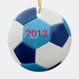 Voetbal Blues Keramisch Ornament