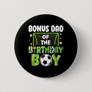 Voetbal Bonus Vader Verjaardag Jongen Feest Voetba Ronde Button 5,7 Cm