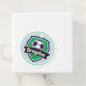 Voetbal Boys Name Birthday Party Labels (In situ)