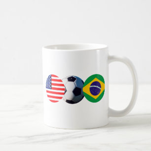 Voetbal Brazilië en de VS drukken op de MUSEUM Zaz Koffiemok