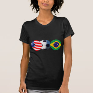 Voetbal Brazilië en de VS drukken op de MUSEUM Zaz T-shirt
