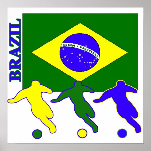 Voetbal Brazilië Poster (Voorkant)