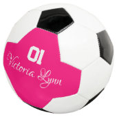 Voetbal Bright Pink voor de meisjes (Drie kwart)