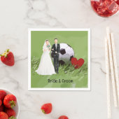 Voetbal bruiloft thema servet (Insitu)