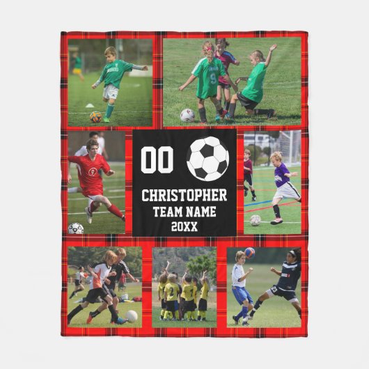 Voetbal Buffalo fotocollage Fleece Deken (Voorkant)