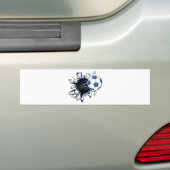 voetbal bumpersticker (Op auto)