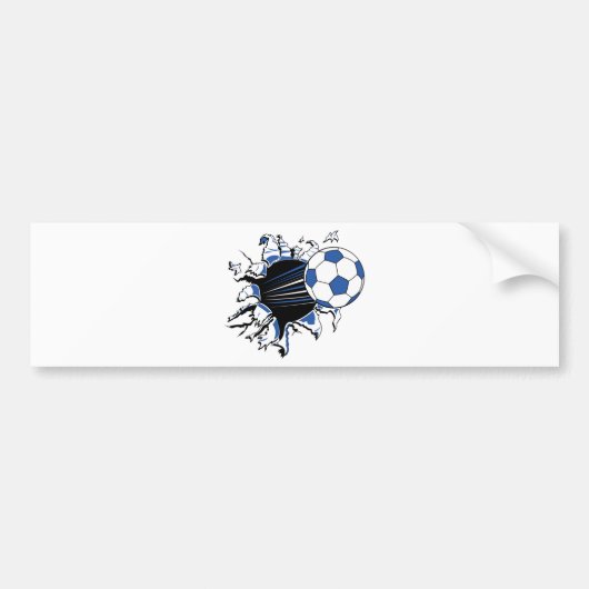 voetbal bumpersticker (Voorkant)