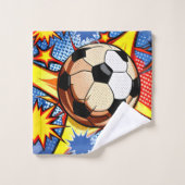 Voetbal Burst Bad Handdoek (Wasdoekje)