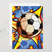 Voetbal Burst Feestdagenkaart (Voorkant / Achterkant)