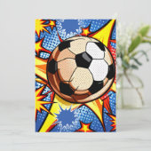 Voetbal Burst Feestdagenkaart (Staand voorkant)