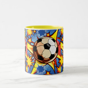 Voetbal Burst Tweekleurige Koffiemok