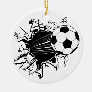 Voetbal Busting uit Keramisch Ornament