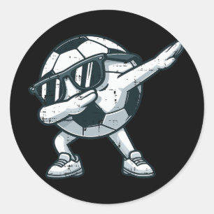 Voetbal Byll Dab Schattige Voetbal Speler Jongens Ronde Sticker