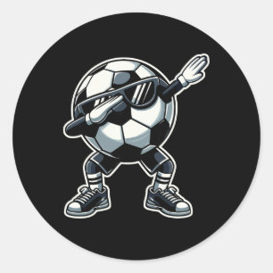 Voetbal Byll Dabbing Grappige Speler Voetbal _1 Ronde Sticker