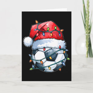 Voetbal Byll Kerstman Hoed Kerstmis Grappig Kerst Kaart