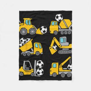 Voetbal Byll Kids Voetbal Bouwtrucks Peuter Jongen Fleece Deken