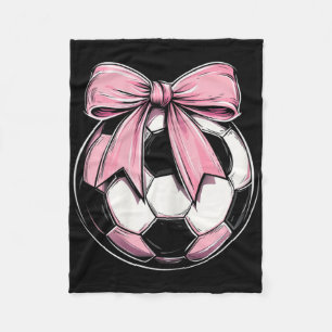 Voetbal Byll Roze Coquette Strik Dasje Meisjes Fleece Deken