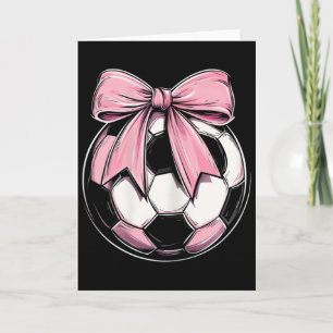 Voetbal Byll Roze Coquette Strikje Dainty Lint Mei Kaart