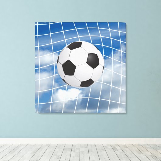 Voetbal Canvas Afdruk (Insitu (Houten vloer))