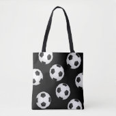 voetbal canvas tas zwart-wit ontwerp (Voorkant)