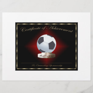 Voetbal Certificaat van Prestatie Flyer
