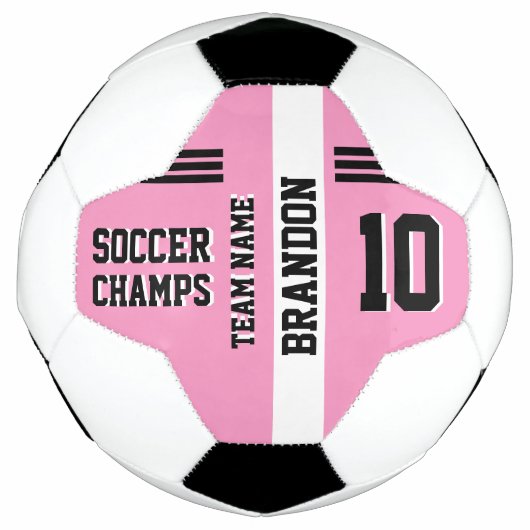 Voetbal Champs Roze Basis Gepersonaliseerde Sport  (Voorkant)