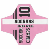 Voetbal Champs Roze Wit Gepersonaliseerde Sport Sp (Enkel)