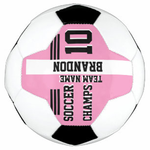 Voetbal Champs Roze Wit Gepersonaliseerde Sport Sp