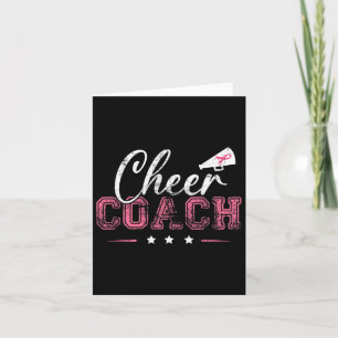 Voetbal Cheer Coach Pink Ribbon Borstkanker Bewust Kaart