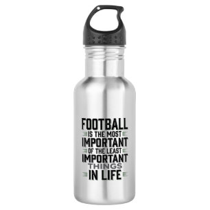 Voetbal citaat Vintage typografie shirt ontwerp_1 Waterfles