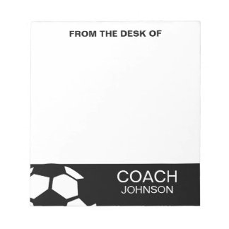 Voetbal coach Aangepast Trendy Modern Stijlvol Notitieblok