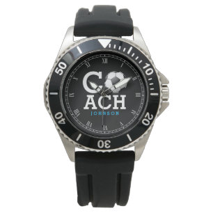 Voetbal coach Aangepaste naam Horloge