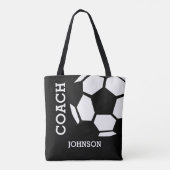 voetbal coach Aangepaste sport Modern Black Draagtas (Achterkant)