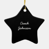 Voetbal coach Bedankt Grote Koel Keramisch Ornament (Achterkant)