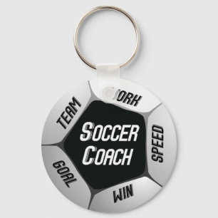 Voetbal coach Bedankt Grote Koel Sleutelhanger