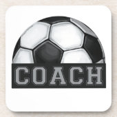 Voetbal coach bier onderzetter (Voorkant)