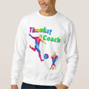 voetbal coach Colorful Dank u wel Sweatshirt