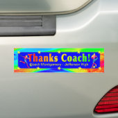 voetbal coach Dank u Bumpersticker (Op auto)