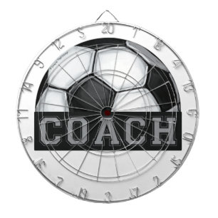 Voetbal coach dartbord