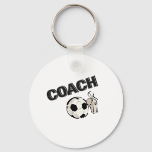 voetbal coach (fluitje/bal) sleutelhanger